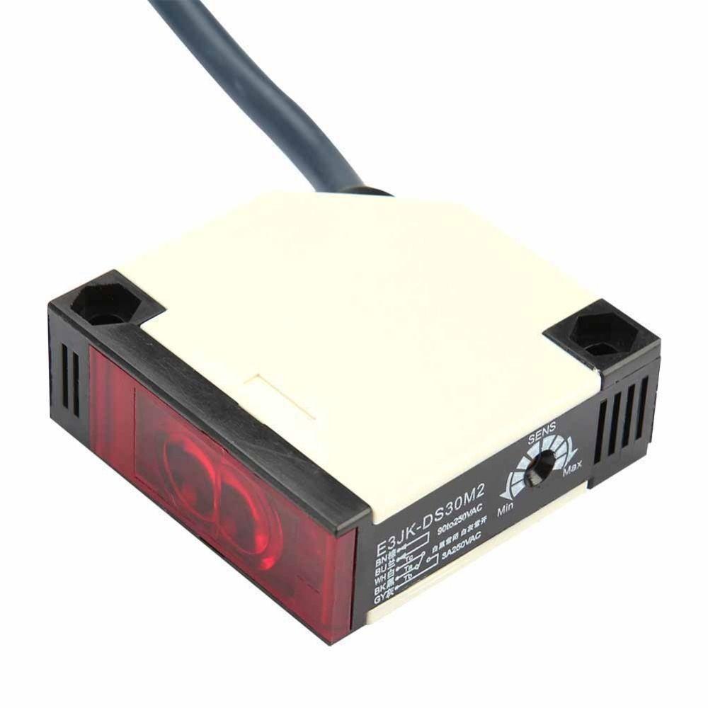E3JK-DS30M2 Photoelectric Sensor Switch Normal Close 30cm Specular Reflection Sensor 2m Line 90-250V Diffuse Reflection Switch