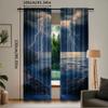 2Pcs Nature Curtain Summer Storm Over The Rocks In Ocean Bad Weather Nature For Bedroom Living Room And Dining Room