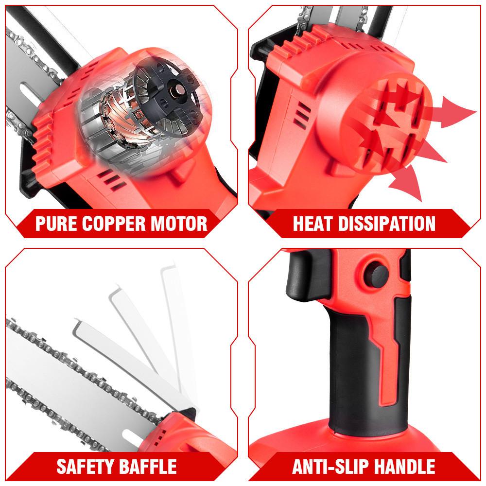 4500W 2.25m Brushless High Branch Saw Telescoping Pole Electric Saw Cordless Portable Garden Pruning Tool