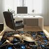 Siamese Cat Rug for Office Desk  Stylish Animal Print Mat Comfortable Seating Area Unique Desk Accessories Skid resistant carpet