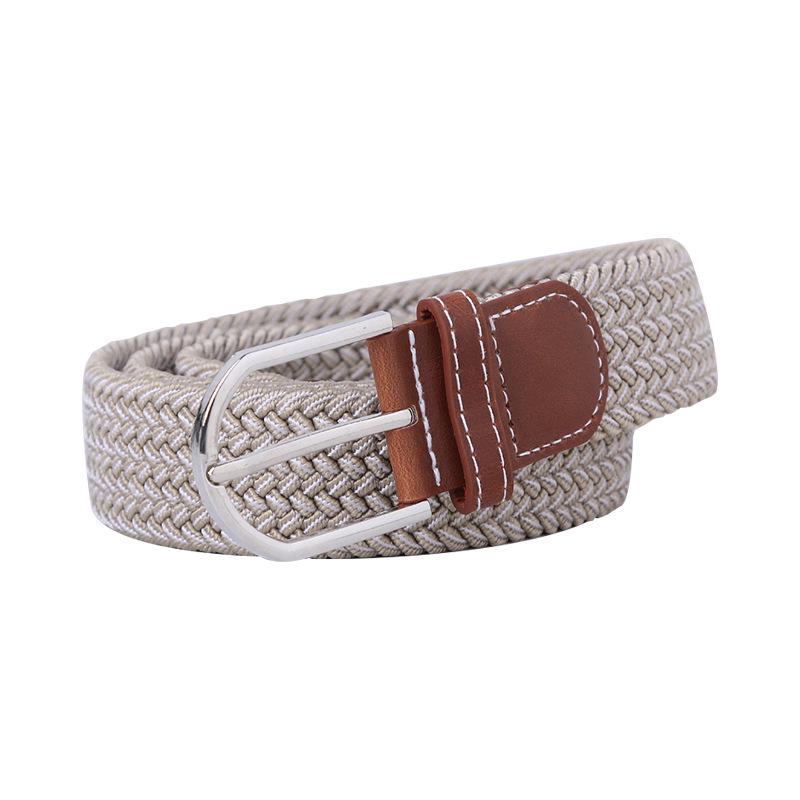 Handwoven Cross-Border Fashion Belt with Pin Buckle – Versatile Twill Men's & Women's Wide Elastic Waist Belt