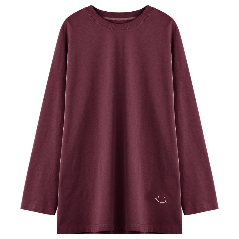 Qiusyiren Women s Classic Cotton Long Sleeve T-Shirt XL
