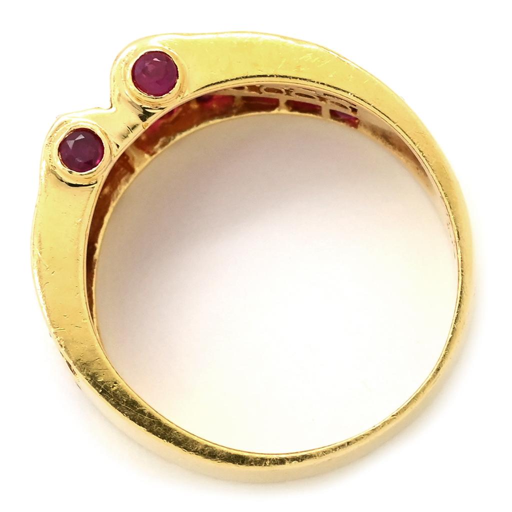 NON BRAND - Ruby DiamondRing ring 18K Yellow Gold/Ruby #12.5(JP Size) Array