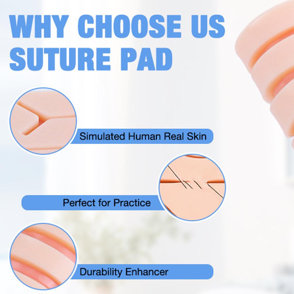 Silikon Hautkissen Nahtübungskit Chirurgische Wunde für Chirurg Medizinische Praxisübung Traumatische Nahtübung Hautanwendung