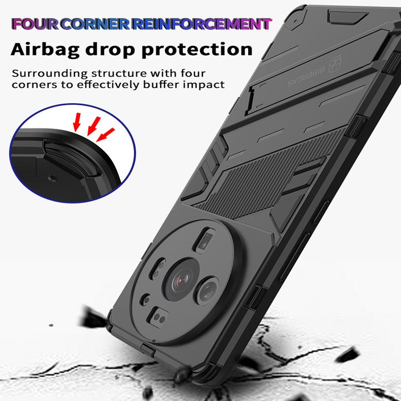 Shockproof Case For Xiaomi 12T Pro Mi 12S Ultra Mi12 Lite Bumper Armor Holder Back Coque for Redmi Note 12 Pro 12C Phone Cover