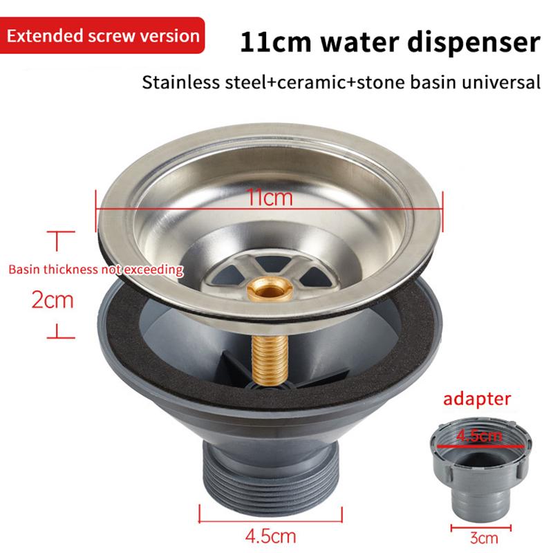 1Set Corrosion Resistance Basin Drain Simple Structure Easy To Install Sink Filter Accessories Durable Stainless Steel