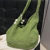 Borsa Intrecciata Casual di Grande Capacità Svuotata Stile Rilassato Borsa a Spalla Singola Borsa da Spiaggia Borsa da Donna