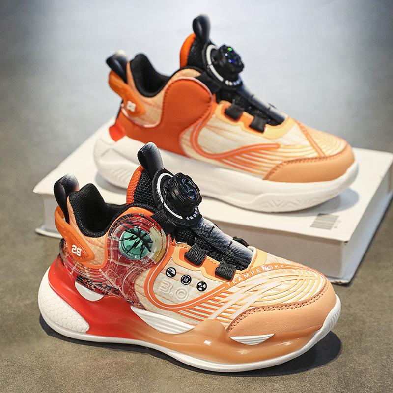 

Leather 2025 children s and students sports shoes running shoes training autumn boys popular basketball shoes middle and older children s soft soles 40