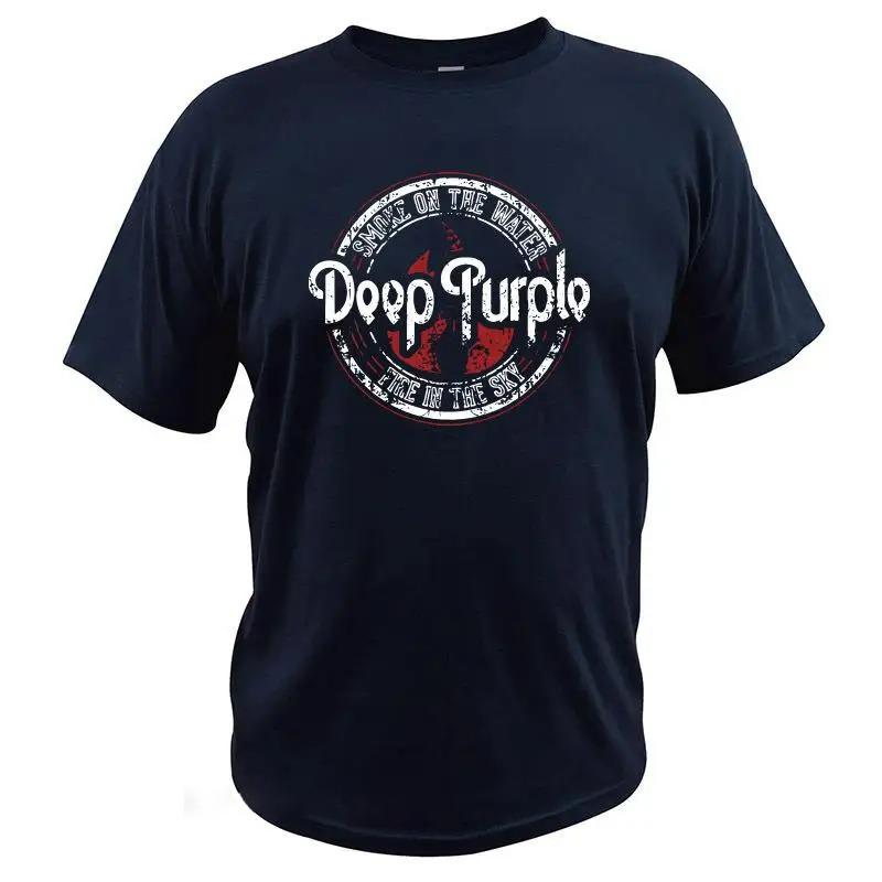 Deep Purple Tshirt Album Machine Head Smoke Song On The Water Tshirt English Rock Band 100% Cotton Basic Camiseta Men's T Shirt