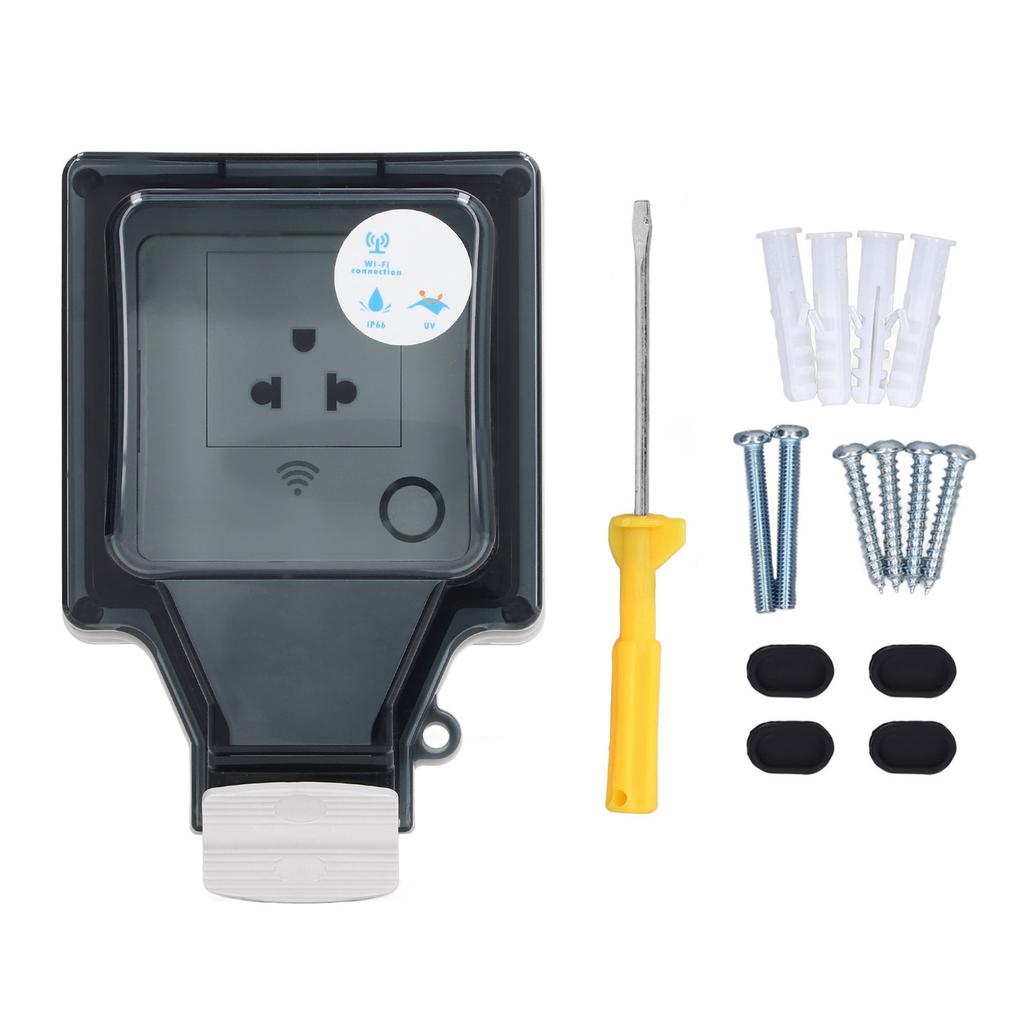 Outdoor Outlet WIFI IP66 Waterproof Socket With Timer for Patio Garden US Plug 110?250V 16A