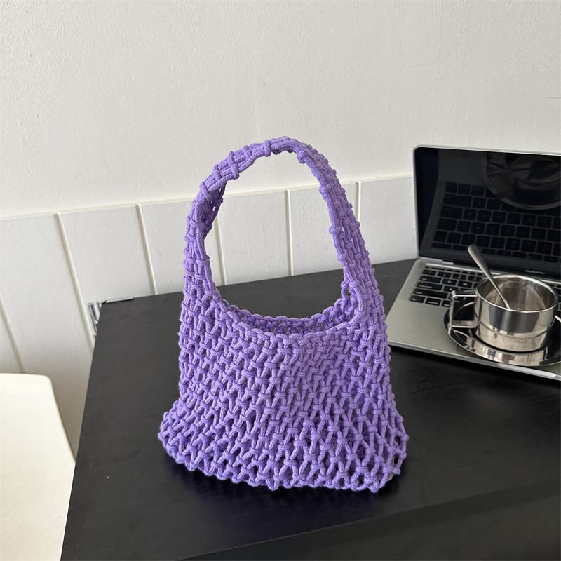 Trendy Small Square Handbag With Vintage Woven Texture Ideal For Daily Use
