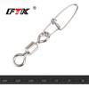 FTK Pressure Gauge 50pcs Pike Fishing Accessories Connector Pin Bearing Swivel Stainless Steel Carabiner Lure Swivel Tackle