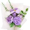 Handmade Knitted Yarn Bouquet: Crocheted Roses, Lilies, Tulips, and Gesang Flowers for Valentine's Day
