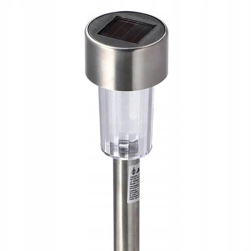 10 X Lampa Lampki Solarne Słupek Inox Ogrodowe