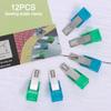 12PCS Binding Crafting Color Fabric Sewing Clips With Scale Quilting Clips Sewing Clips