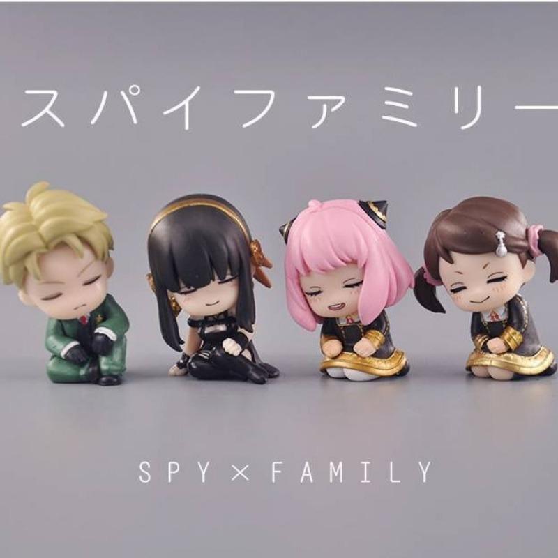 Anime SpyxFamily Figures Cute Loid Forger Statue Kawaii Anya Yor Forger Sleeping Action Figurine Decoration Desk Accessories