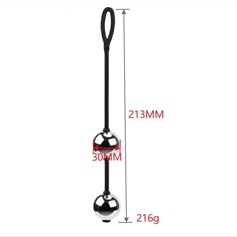 3 Size Metal Anal Beads Butt Plug Silicone Rope Geisha Balls Weighted Vaginal Kegel Exerciser Erotic Sex Toys for Woman