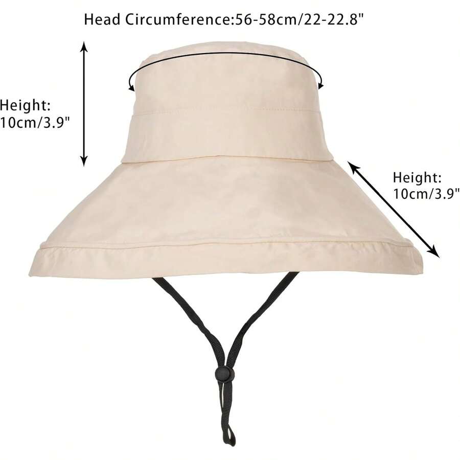Women Summer Wide Brim Bucket Hat UPF 50+ Beach Sun Hat Foldable Outdoor