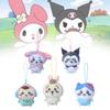 Adorable Self-deprecating Bear Plush Keychain Featuring Sanrio Cool Little Fish Design
