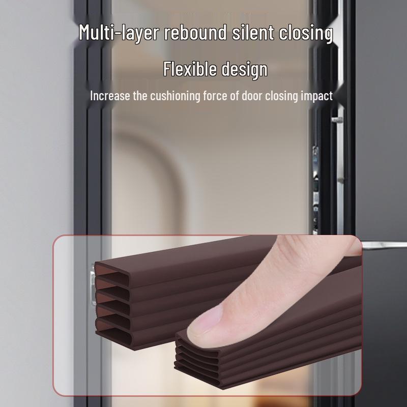 Self-Adhesive Soundproofing Door & Window Sealing Strip - Windproof, Insect-Proof, Anti-Theft Rubber Bumper