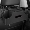 Car Back Seat Organizer with 2 Drink Cup Holder And Tissue Box Waterproof Faux Leather Car Storage Rack