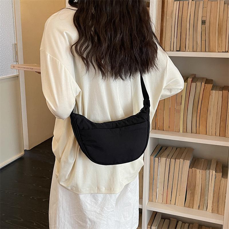 Minimalist Crossbody Bag with Adjustable Strap and Front Zip Pocket Lightweight Everyday Shoulder Bag