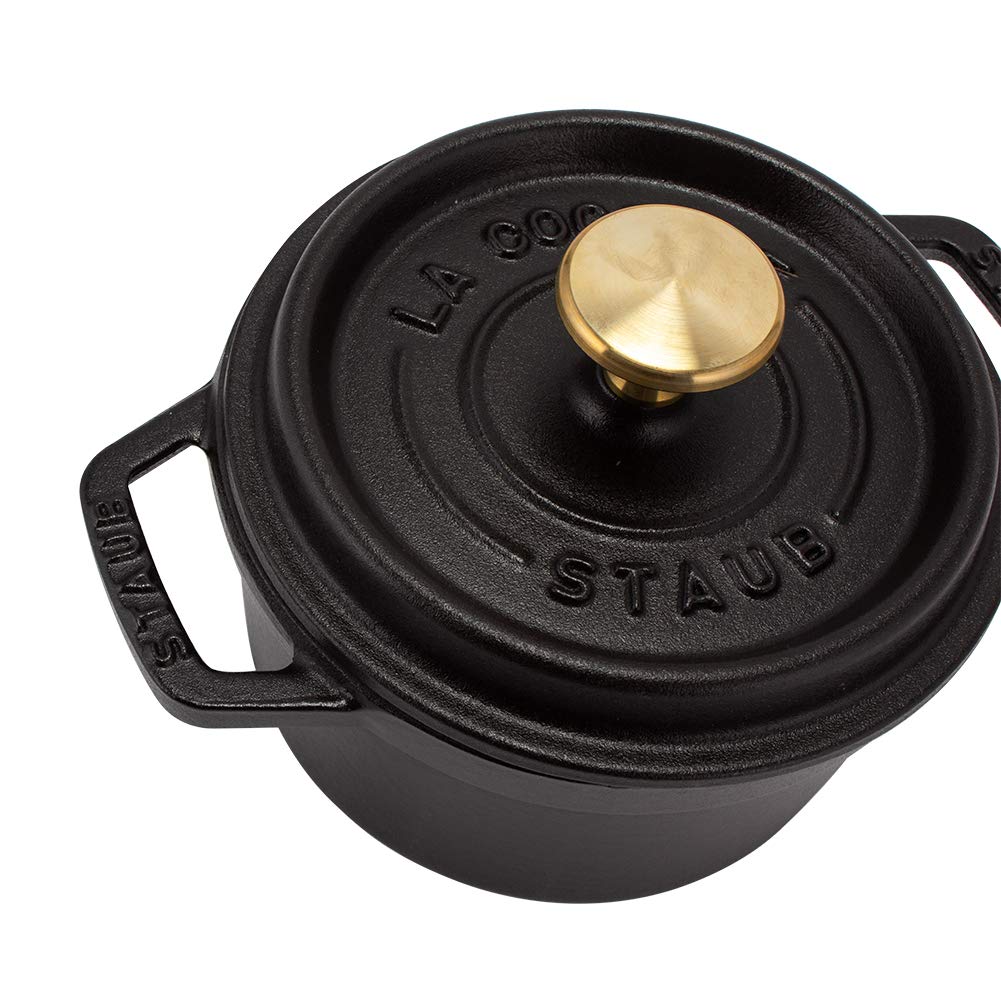 Staub Pico Round 1101425 Cocotte, 14cm, Black,