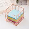Iron Wire Note Block Holder Desk Notepads Holder Storage Box Memo Pad Holder Metal Mesh Note Box For Office 27x95x80mm