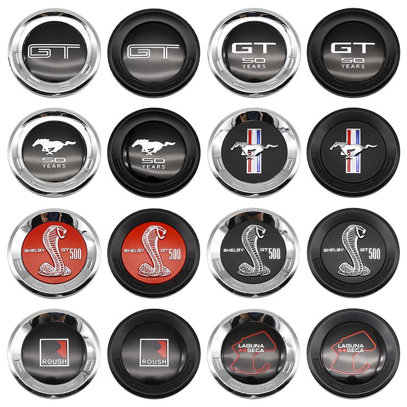 150mm Auto Kofferraum Logo Emblem ABS Reifenstil Plakette Aufkleber für Ford Mustang 5.0 Roush Shelby GT500 Cobra Laguna Autozubehör