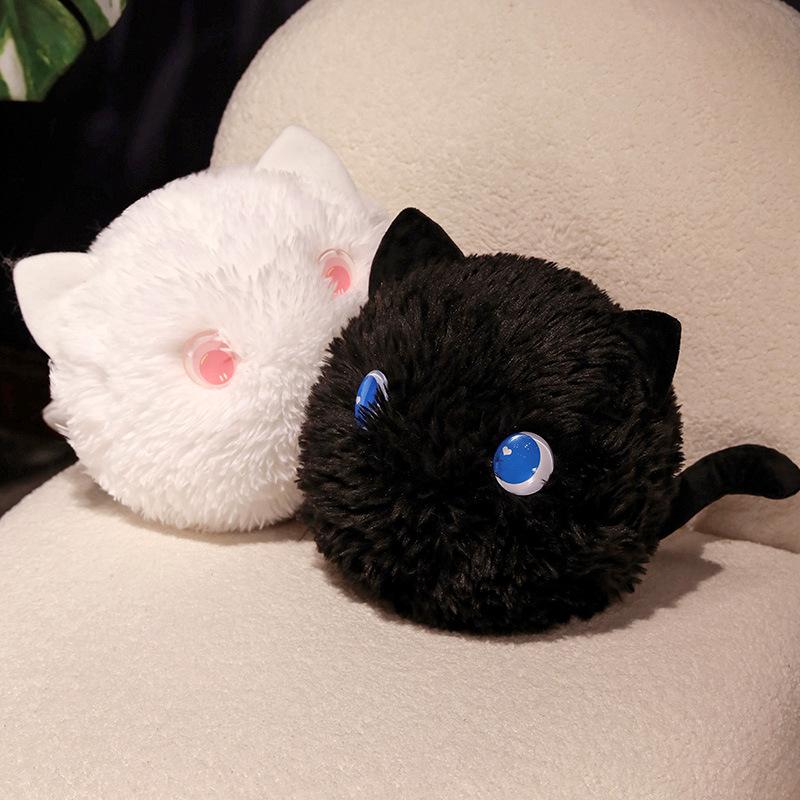 Super Cute Pet Tuantuan Cat Plush Doll Plush Grab Machine Toy Black Cat White Cat Animal Doll