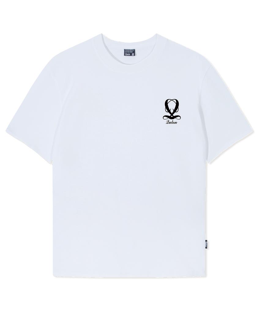 QUTON Heart Logo Oversized Heavy Short Sleeve T-Shirt_White