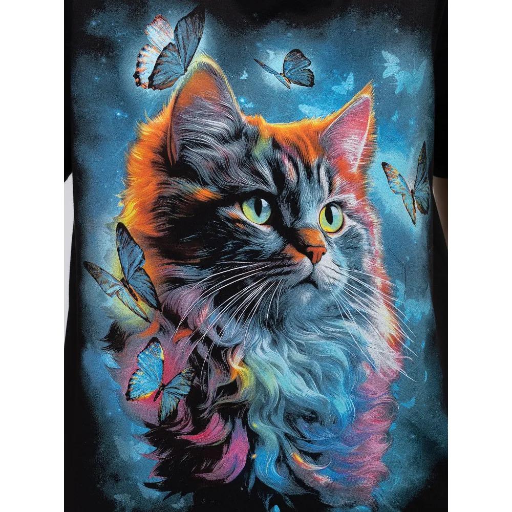 Summer Round Neck Animal Pattern 3D Print Top Fashionable Casual Short Sleeved Women's T-shirts