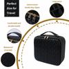 twill cosmetic case fashionable and simple cosmetic case with mirror and lamp large capacity light luxury cosmetic case luggage