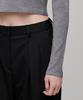 MUSINSA STANDARD WOMAN Women'S Slim Crop Mock Neck Knit [Medium Grey]