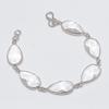Natural White Topaz Gemstone Handmade 925 Sterling Silver Bracelet 7-8" U4K71