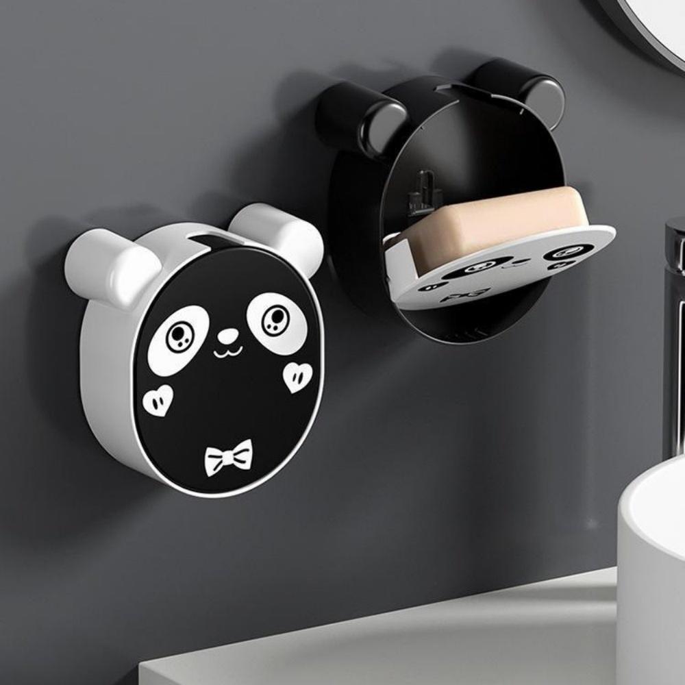 Cute Soap Rack, Wall-mounted Soap Rack, No-hole Soap Rack, Automatic Drainage Soap Tray for Shower, Bathroom, Bathtub and Kitche