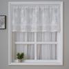 Breathable Sheer White Curtains for Window Stylish Lace Designs Kitchen Dining Decoration