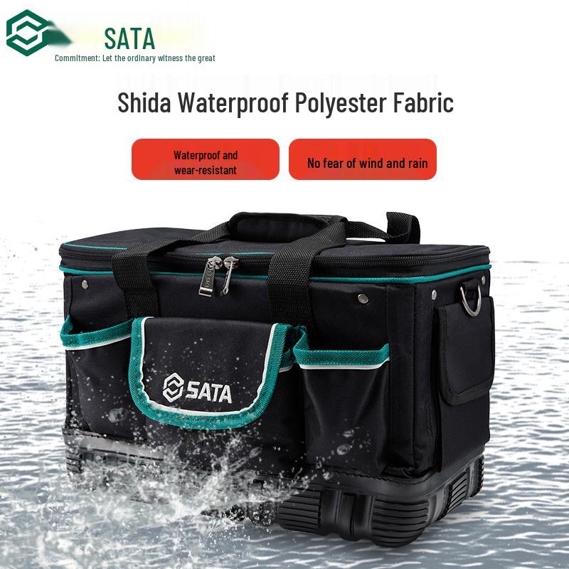 SATA Sturdy Canvas Tool Bag: Durable, Thickened, Portable Storage for Carpenters & Electricians
