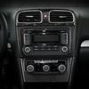 Carbon Fiber Central Control Air Outlet Sticker för VW Golf 6 R MK6 08-12