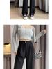 Women's High-Waist Wide-Leg Pants: Spring/Summer Straight Suit, Loose & Slim Fit.
