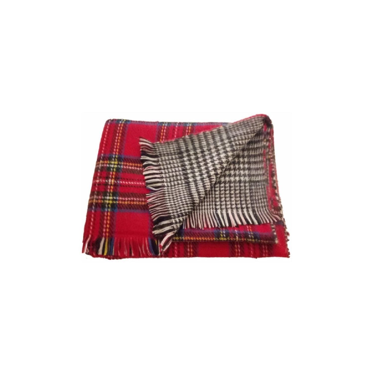

Double Sided Plaid Women s Shawl 180x65cm красный