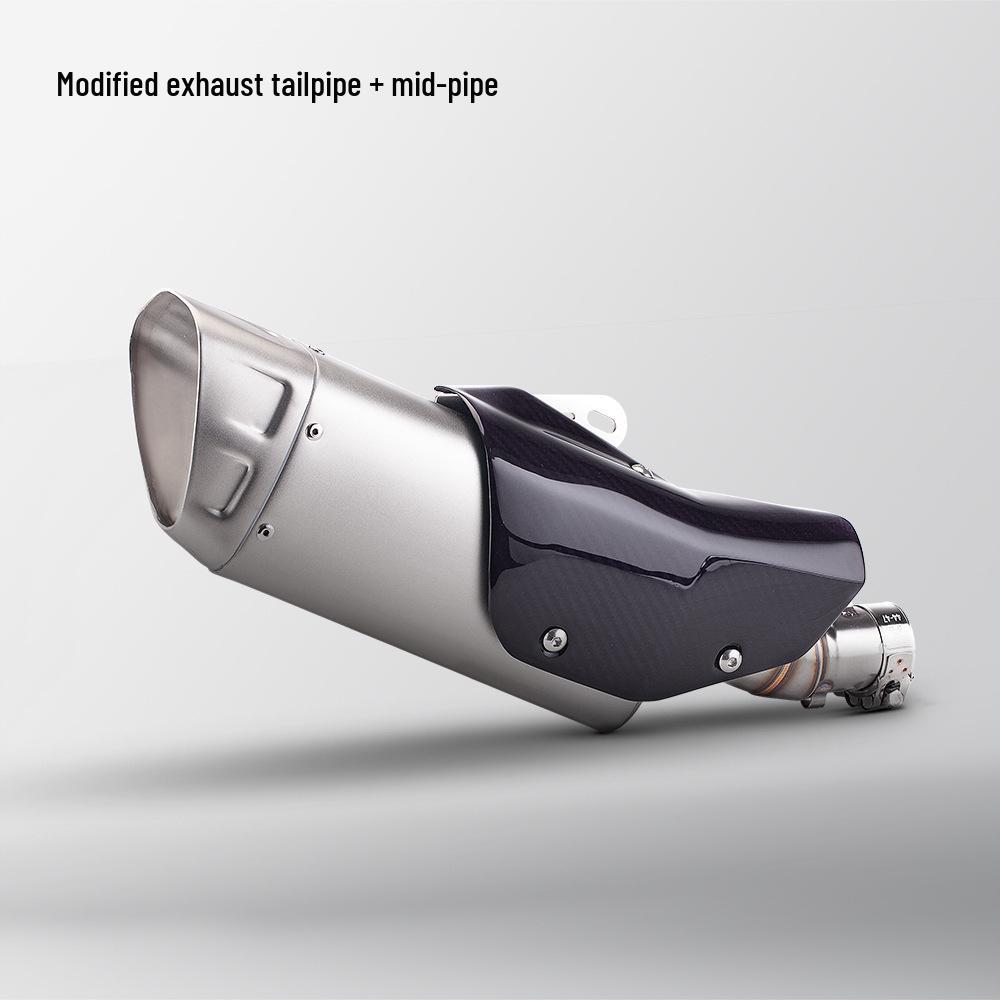 CFMOTO 450SR Stainless Steel Exhaust Pipe: Front, Middle, and SC Tail Sections for Motorcycles.