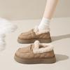 Polaire chaud Doudou chaussures en coton pour femmes hiver nouveau mi-haut grandes chaussures de neige en coton grande taille chaussures plates en coton