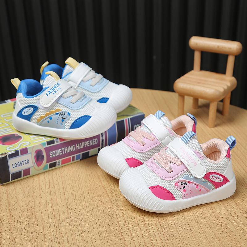 Toddler Kids Casual Shoes Toes Capped Non-slip Cute Dinosaurs Baby Walking Shoes Soft 2025 New Fashion Boys Girls Running Shoes