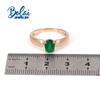 Bolaijewelry Přírodní zelený achát oválný 5*7mm prsten náušnice sada šperků 925 mincovní stříbro růžové zlato jemné šperky pro ženu Dárek k výročí