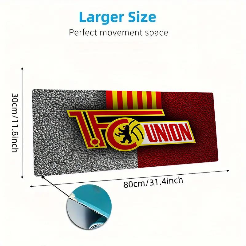 1.FC Union Berlin Print  Cushion Non-slip Laptop Tablet Big Mousepad XXL Mat Mini PC Playmat With Lock Edge