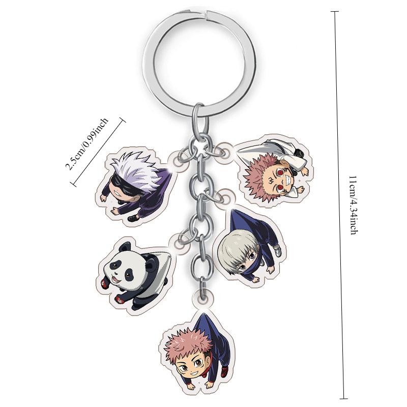 

Jujutsu Kaisen Anime Keychain Itadori Yuji Gojo Satoru Cartoon Acrylic Bag Keyring Pendant Cos Accessory