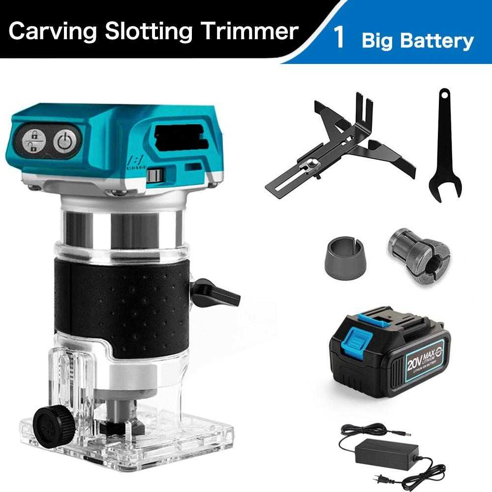 3300 obr./min Bezprzewodowy Przenośny Frezarka do Drewna Obróbka Drewna Grawerowanie Frezowanie Maszyna Bezszczotkowa Elektryczna Ręczna Frezarka