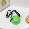 Smiley Face Cartoon Printed Backpack Canvas Shoulder Bagfor For Girls Boys And