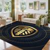 Leeds United Design Crystal Velvet Rug Soft Decorative Mat for Bedroom Entrance